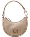 Michael Kors Michael  Leather Bag Charm In Birch