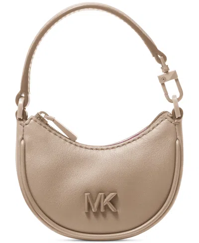 Michael Kors Michael  Leather Bag Charm In Birch