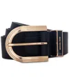 Michael Kors Michael  Leather Belt In Black
