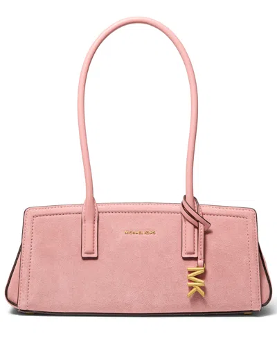 Michael Kors Michael  Leather Medium Shoulder Tote Handbag In Pink