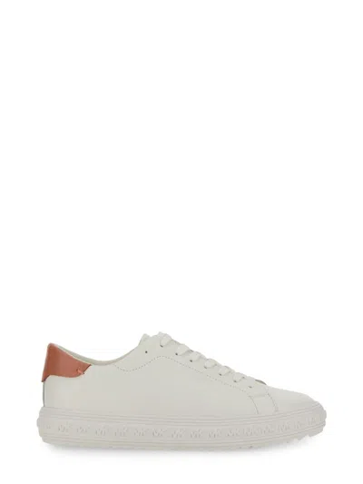 Michael Kors Michael  Leather Sneaker In White