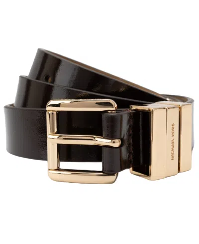 Michael Kors Michael  Leather-blend 25mm Belt In Brown