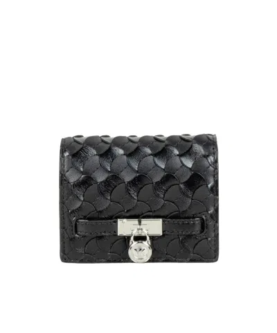 Michael Kors Michael  Logo Appliqué Wallet In Black