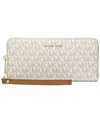 Michael Kors Michael  Logo Jet Set Travel Continental In Vanilla