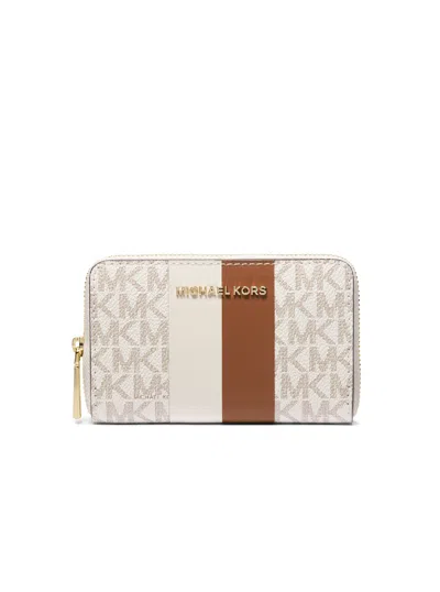 Michael Kors Michael  Logo Jet Set Zip-around Card Case