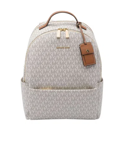 Michael Kors Michael  Logo Lettering Backpack In Gray