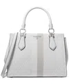 Michael Kors Michael  Logo Marilyn Medium Satchel In Opt,allum