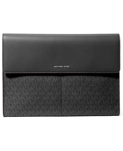 Michael Kors Michael  Logo Printed Laptop Bag In Green