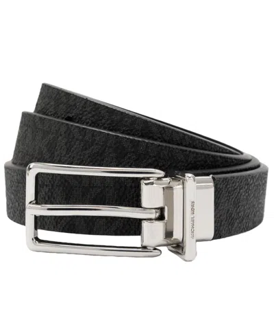 Michael Kors Michael  Logo Reversible Belt In Black