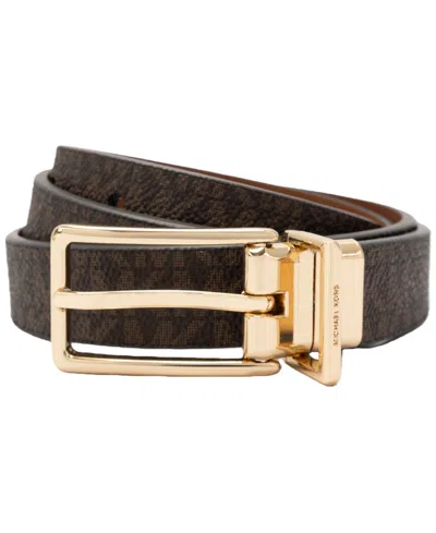 Michael Kors Michael  Logo Reversible Belt In Blue