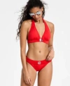 Michael Kors Michael  Logo Ring Halter Bikini Top Bikini Bottoms Created For Macys In White