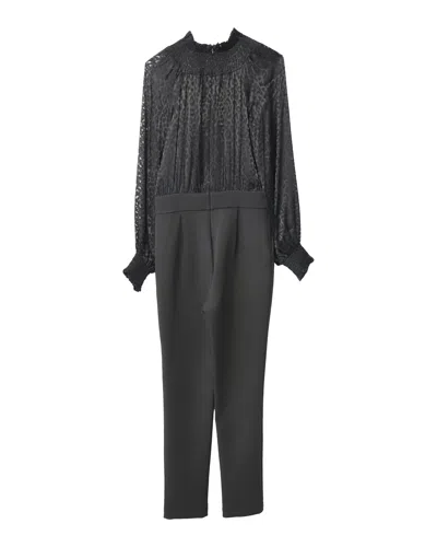Michael Kors Michael  Long Sleeve Jumpsuit In Black Viscose