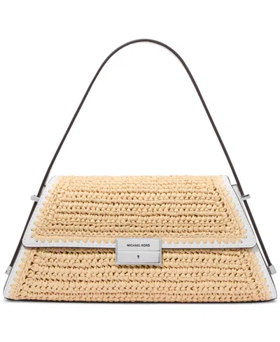 Michael Kors Michael  Ludlow Small Convertible Shoulder Bag In Natural,optic White