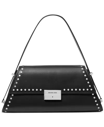 Michael Kors Michael  Ludlow Small Leather Convertible Shoulder Bag In Black