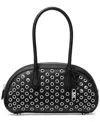 Michael Kors Michael  Lulu Leather Handle Satchel In Black