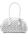 Michael Kors Michael  Lulu Leather Handle Satchel In Optic White