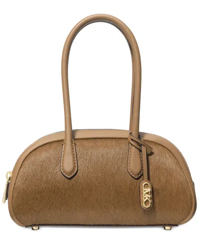 Michael Kors Michael  Lulu Small Handle Calf Hair Satchel Bag In Husk