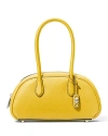 Michael Kors Michael  Lulu Small Leather Handle Satchel In Yellow