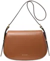 Michael Kors Michael  Lydia Small Leather Flap Messenger In Luggage