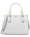 Michael Kors Michael  Marilyn Medium Satchel In Optic White