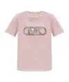 Michael Kors Cotton T-shirt Casual Style Round Neck In Nude
