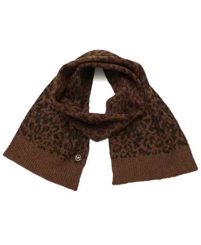 Michael Kors Michael  Metallic Ombre Leopard Scarf In Brown