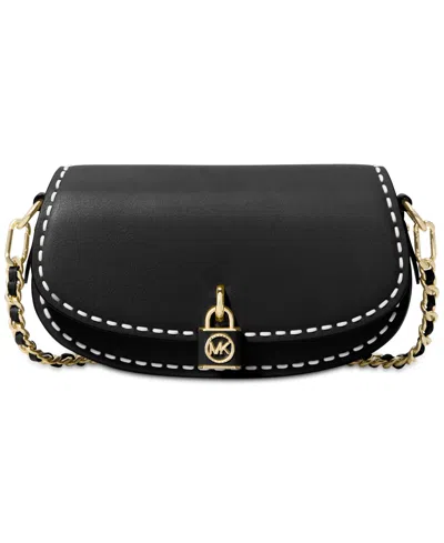 Michael Kors Michael  Mila Small East West Chain Sling Messenger In Black