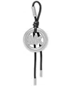 Michael Kors Leather Mk Pop Charm In Silver