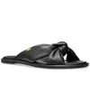 Michael Kors Michael  Women's Elena Knotted Strap Slide Sandals In Black