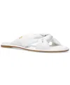 Michael Kors Open-toed Flat-bottomed Sandals In Optic White
