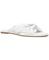 Michael Kors Open-toed Flat-bottomed Sandals In Optic White