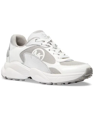 Michael Kors Michael  Mmk Sami Lace-up Trainer Sneakers In Silver Multi