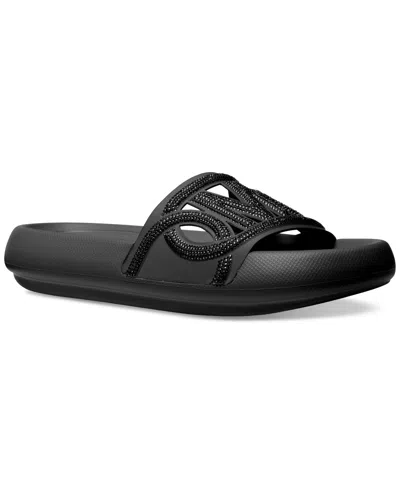 Michael Kors Michael  Mmk Splash Slide Sandals In Black