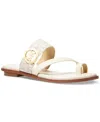Michael Kors Michael  Mmk Vera Slip-on Toe-ring Slide Sandals In Vanilla