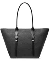 Michael Kors Michael  Moore Extra-large Buckle Tote In Black