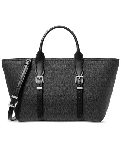 Michael Kors Michael  Moore Medium Satchel In Black