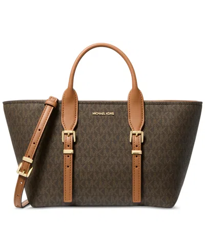 Michael Kors Michael  Moore Medium Satchel In Brown,acorn
