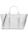 Michael Kors Small Moore Tote Bag In Optic White,allum