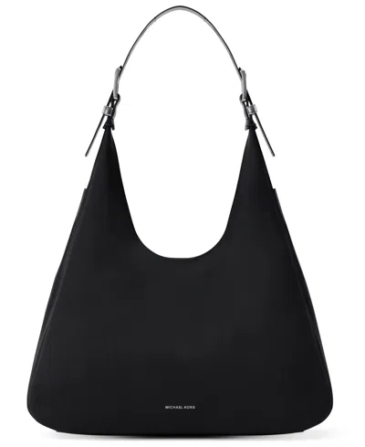 Michael Kors Michael  Nolita Large Leather Hobo Shoulder Bag In Black