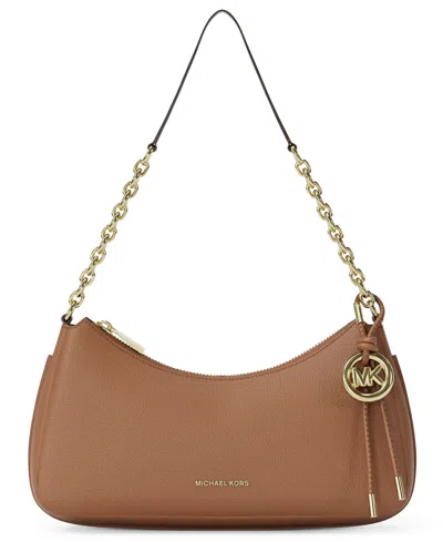 Michael Kors Michael  Nolita Medium Chain Slim Shoulder Pouchette Bag In Brown
