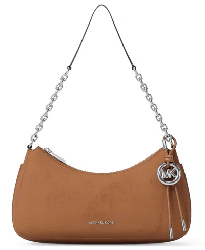 Michael Kors Michael  Nolita Medium Chain Slim Shoulder Pouchette Bag In Brown