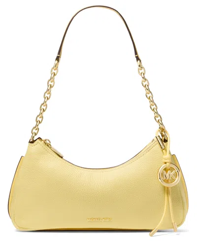 Michael Kors Michael  Nolita Medium Chain Slim Shoulder Pouchette Bag In Yellow