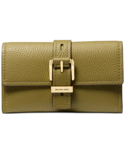 Michael Kors Michael  Nolita Medium Flap Trifold Leather Wallet