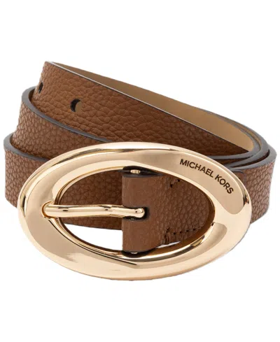 Michael Kors Michael  Non-reversible Fastening Buckle Belt In Brown