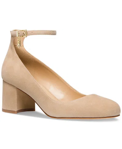 Michael Kors Michael  Perla Ankle-strap Pumps In Camel