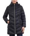 Michael Kors Michael  Women's Hooded Packable Down Puffer Coat, Created For Macy's In Black