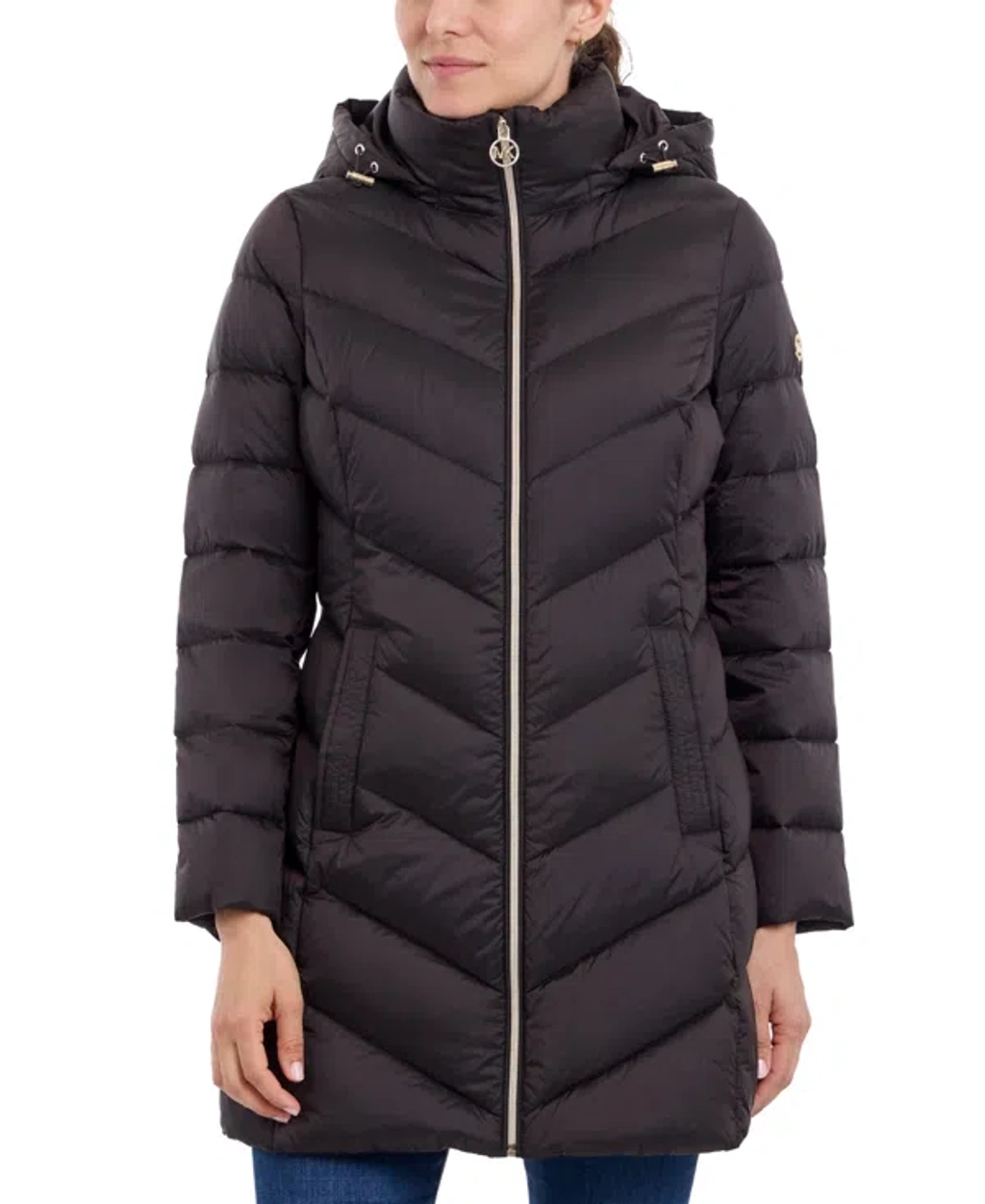 Michael Kors Michael Women s Hooded Packable Down Puffer Coat Created For Macy s In Chocolate ModeSens