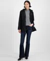 Michael Kors Michael  Women's Hooded Water-resistant Anorak Coat In Black