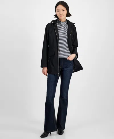 MICHAEL KORS MICHAEL MICHAEL KORS PETITE HOODED WATER-RESISTANT ANORAK COAT