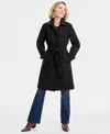 Michael Kors Michael  Petite Single-breasted Belted Trench Coat In Black